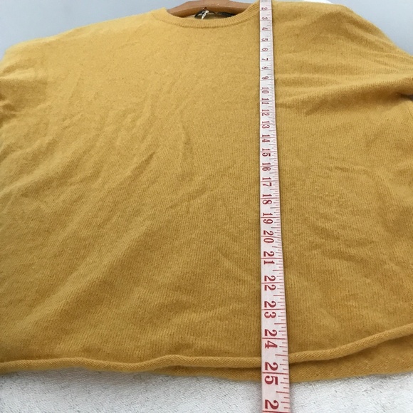 360 CASHMERE WOMENS SWEATER 100% CASHMERE YELLOW SLOUCHY OVERSIZE PULLOVER SMALL - Picture 8 of 10